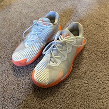 Nike Court Zoom Vapor Cage 4 Rafa Tennis Shoes White/Mango Men s Size 9.5