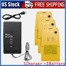 3X BT-52QA Battery+BC-27CR Charger for Topcon Total Stations GTS GPT Surveying
