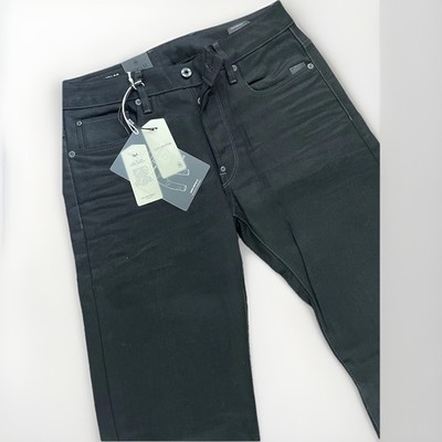 G-Star RAW Herren Jeans Attac Straight schwarz W30/L34 Denim Baumwolle 5-Pocket