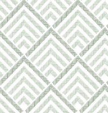 Cohoo Home Green and White Geometric Wallpaper Peel and Stick Contact Paper f...