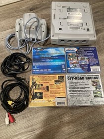 Working White Sega Dreamcast HKT-3020 Console Bundle With Cables Controller Game