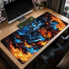 Mega Charizard Battle Mouse Pad Epic Dragon Gaming Desk Mat Gift