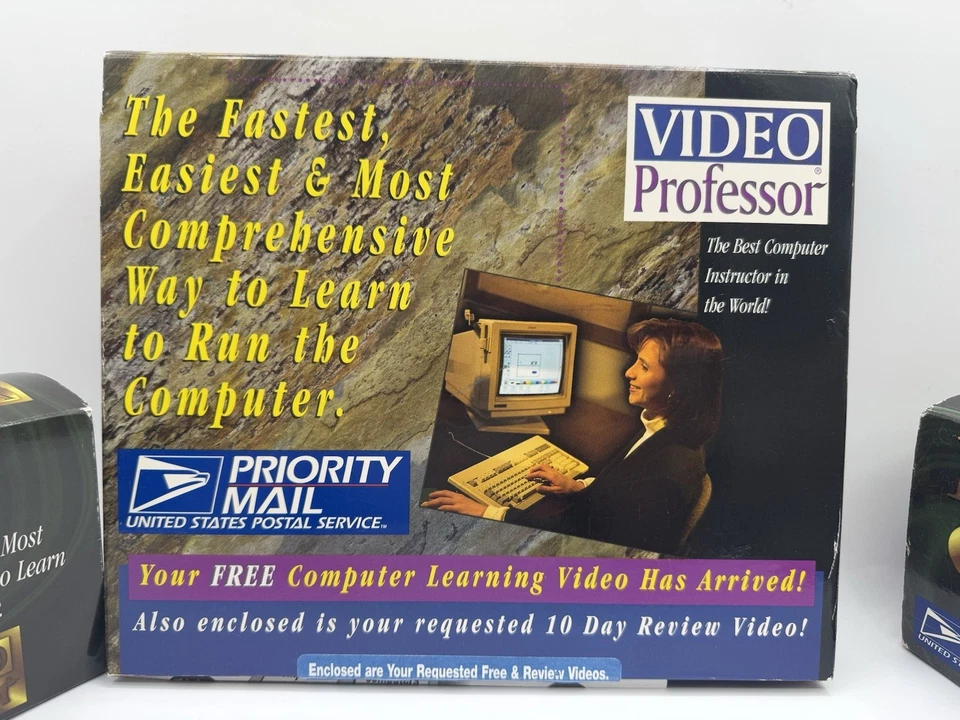 Vintage VIDEO PROFESSOR Computer Learning VHS Kit Windows 95 A Lot Of 3 Packages - Image 4 of 4
