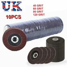 10X 115mm 40/60/80/120 Grit Flap Grinding Discs For Angle Grinder Sanding Wheel