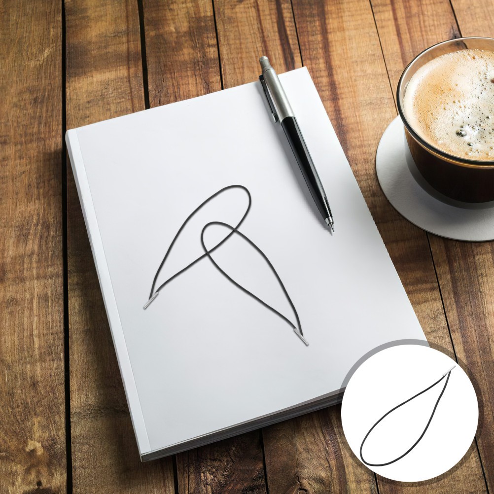  100 Pcs Elasticity Stretch Cord Rope Chin Strap Band with Metal Ends