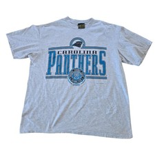 Vintage 1990s Carolina Panthers Home Team Graphic T-shirt.
