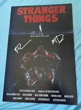 Ross and Matt Duffer Signed 12x18 Photo Duffer Brothers Stranger Things