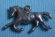 Vintage JMF puffy horse sterling charm