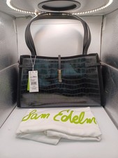 NEW Sam Edelman Taylin Box Womens Tote Bag-Bl...