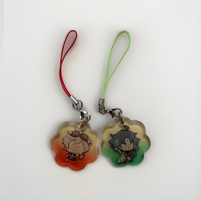 2 Genshin Impact Xiao & Bennet Keychain Bundle Lot Fanmade