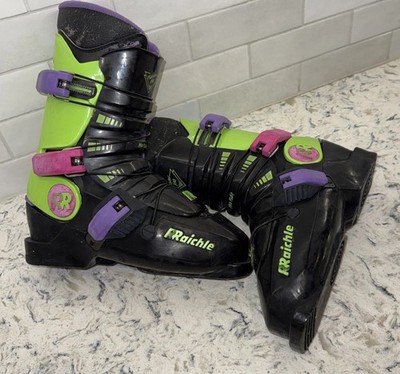Vintage Neon RAICHLE FLEXON SKI BOOTS for Men SIZE - 301mm Made in