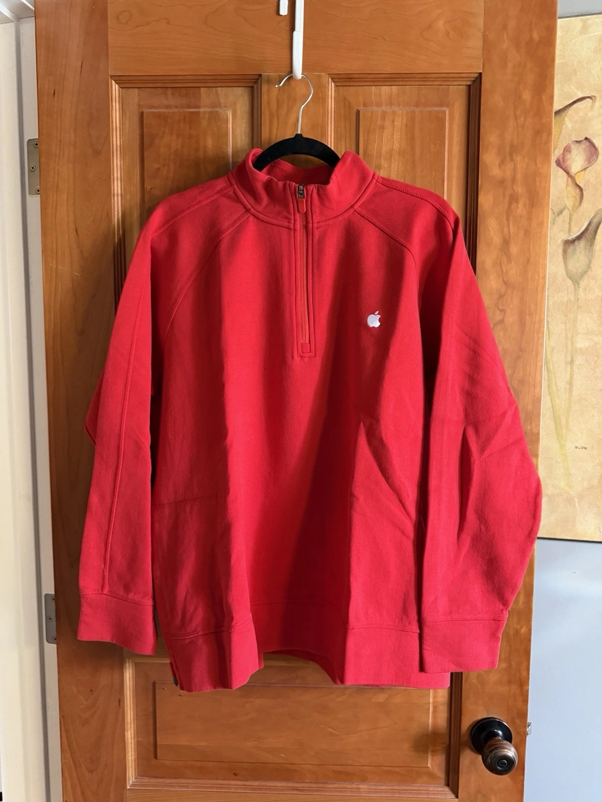 Apple Employee Issued Jacket 1/4 Zip Adult  XL  Red image 1