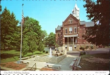 Vintage Postcard: Tell City Indiana City Hall & Fountain