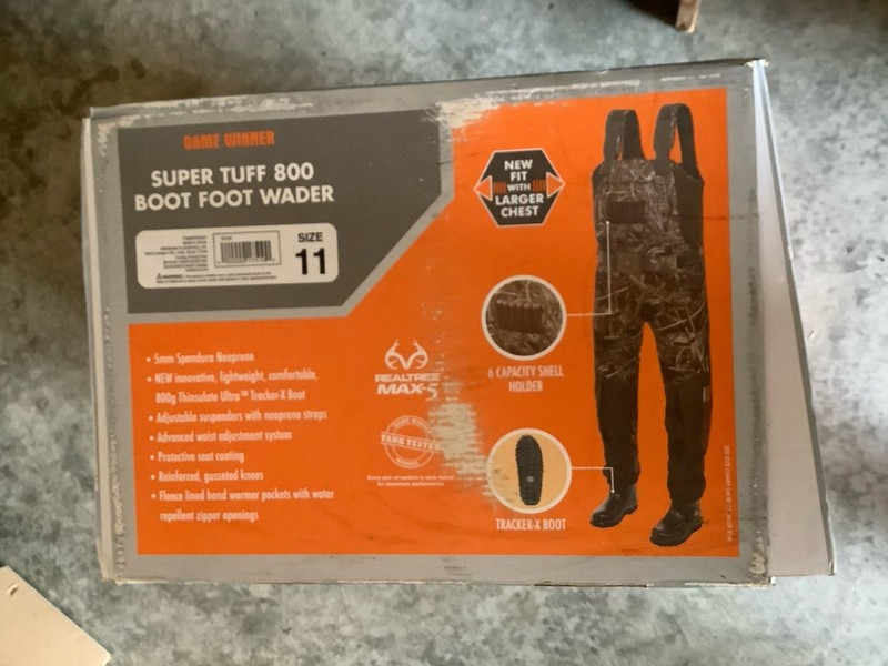 Game Winner Super Tuff 800 Boot Foot Camo Wader Size 11 New In Box