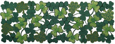 Embroidered St. Patrick's Day Table Runner, 36-Inch Clover Decor