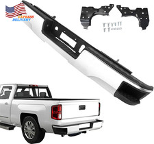 Rear Bumper Assembly Chrome without Park Assist Sensor Holes Fits for Silverado