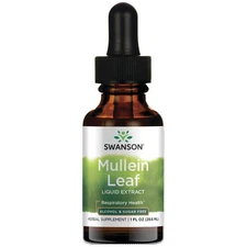 Swanson Mullein Leaf Liquid Extract (Alcohol- and Sugar-Free) 1 fl oz Liquid