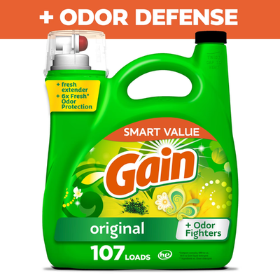 #ad Gain Liquid Laundry Detergent Moonlight Breeze 154oz 107 Loads Odor Fighter $25.90