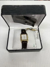 ACCUTRON TANK WATCH IN BOX MARKED 1996 WINNERS CIRCLE