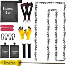 55 Inch High Limb Rope Saw – Dual Sided Pocket Chainsaw with Silver/Metallic 