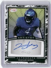 2022 SAGE Artistry Isaiah King Autographs Silver #A-IK 1C5B5