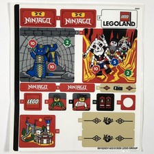 LEGO STICKER SHEET 40429 LEGOLAND NINJAGO World Decals Stickers Legoland Parks