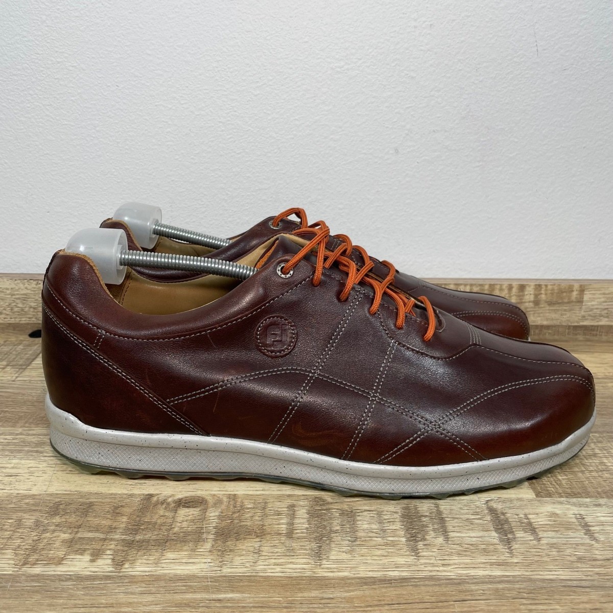 Footjoy Men\'s Golf Versaluxe Shoes Size 10 Spikeless Golfing Shoes Brown Color FootJoy VersaLuxe Leather Spikeless Waterproof Golf Shoes  main image 3