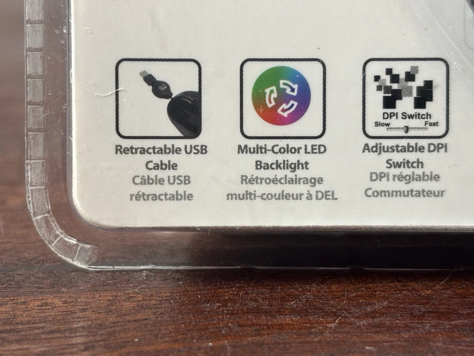 Adesso iMouse S8L LED Optical Wired USB Retractable Mini Mouse - Blue - Image 4 of 4