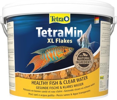 TetraMin XL Flakes - Fisch-Futter in Flockenform, größere Zier-Fische 10 L Eimer
