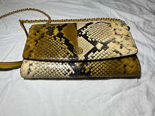 Tory Burch Elegant Brown Snake Print Crossbody Bag