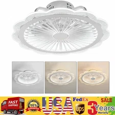 19.7" LED Ceiling Fan Light w/Remote Control Chandelier Lamp Fan Ceiling 3 Color