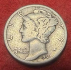 1931 P Philadelphia Mercury Dime 10C 90% Silver From Large US Dimes Coin Lot