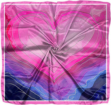 Scarf Silk Feeling Square Satin Head Hair Scarf Wrap 27.5 Inches Headwear Aesthe