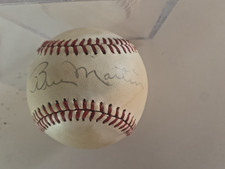 BILLY MARTIN Signed OAL Baseball & YAZ'S 3,000 HIT TICKET STUB  with JSA COA