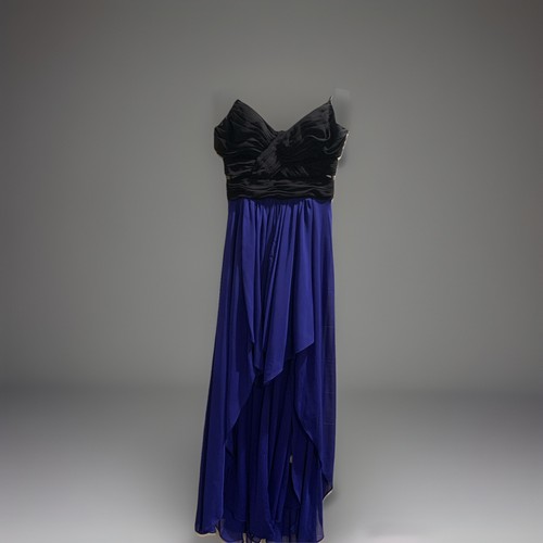 hailey logan by adrianna papell dress Black And Blue Prom Evening Gown Size 7/8