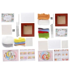 Needle Felting Kit Photo Frame Wool Felting Supplies Animal Plush Doll DIY Mater