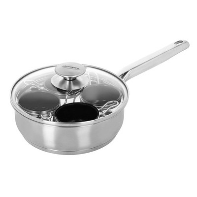 Resto Ceramic coating 4-cup Stainless Steel Egg Poacher Set