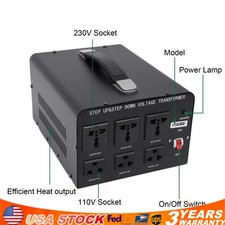 5000W Watt Power Voltage Transformer Step Up/Down 110-120V to 220-240V Converter