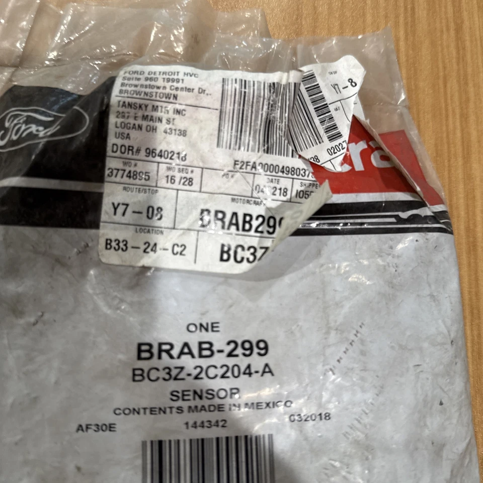 BRAB-299 Motorcraft ABS Speed Sensor Front New for F250 Truck F350 F450 F550 - Image 2 of 4