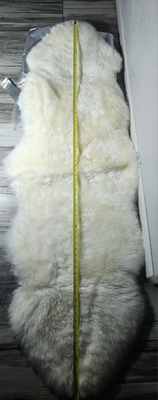 #ad Fluffy Genuine Sheepskin Rug Fuzzy Shaggy Fur Area Rug Soft Fur Prayer Pup $79.88