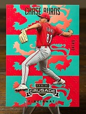 2025 Panini Crusade #155 Chase Burns Teal 04/49 Cincinnati Reds