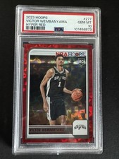 2023 NBA Hoops 277 Victor Wembanyama Hyper Red /99 PSA 10
