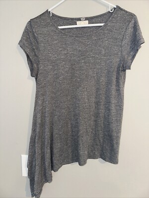 Cupio Women's Soft Gray T Shirt Tunic Top size Medium Stretch Womens