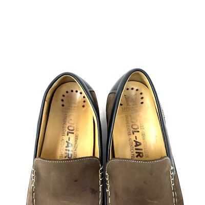 MEPHISTO COOL-AIR Slip On Loafers Shoes Brown Leather Suede  display picture 1
