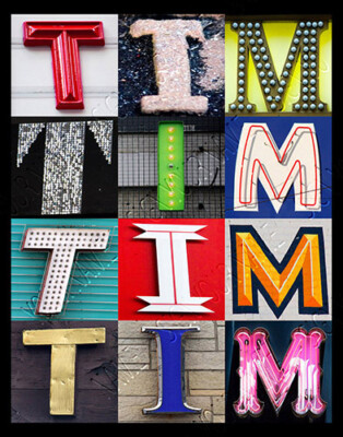 Tim Name Letters TIM Name Poster featuring photos of actual sign letters | eBay