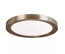Home Decorators Calloway 19 in. Brushed Nickel LED Dimmable Flush Mount