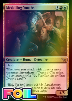 x1 Meddling Youths MKM MTG 219 FOIL UNCOMMON M/NM 1x