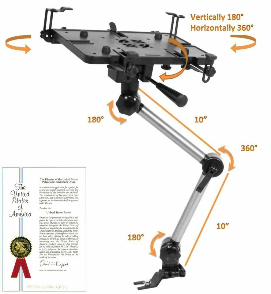Mobotron Standard Universal Vehicle Mount for 10"-17" Laptops & Tablets - Ref - Image 2 of 4