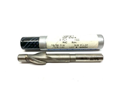 Weldon LGS12-1 Solid Pilot Counterbore HSS 19/32'' Dia. 3/8'' Pilot 7/8'' LOC