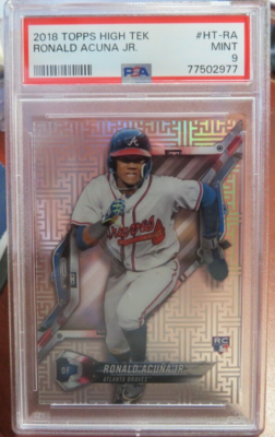 G884 2018 TOPPS HIGH TEK RONALD ACUNA JR RC #HTRA PSA 9 CIRCUIT